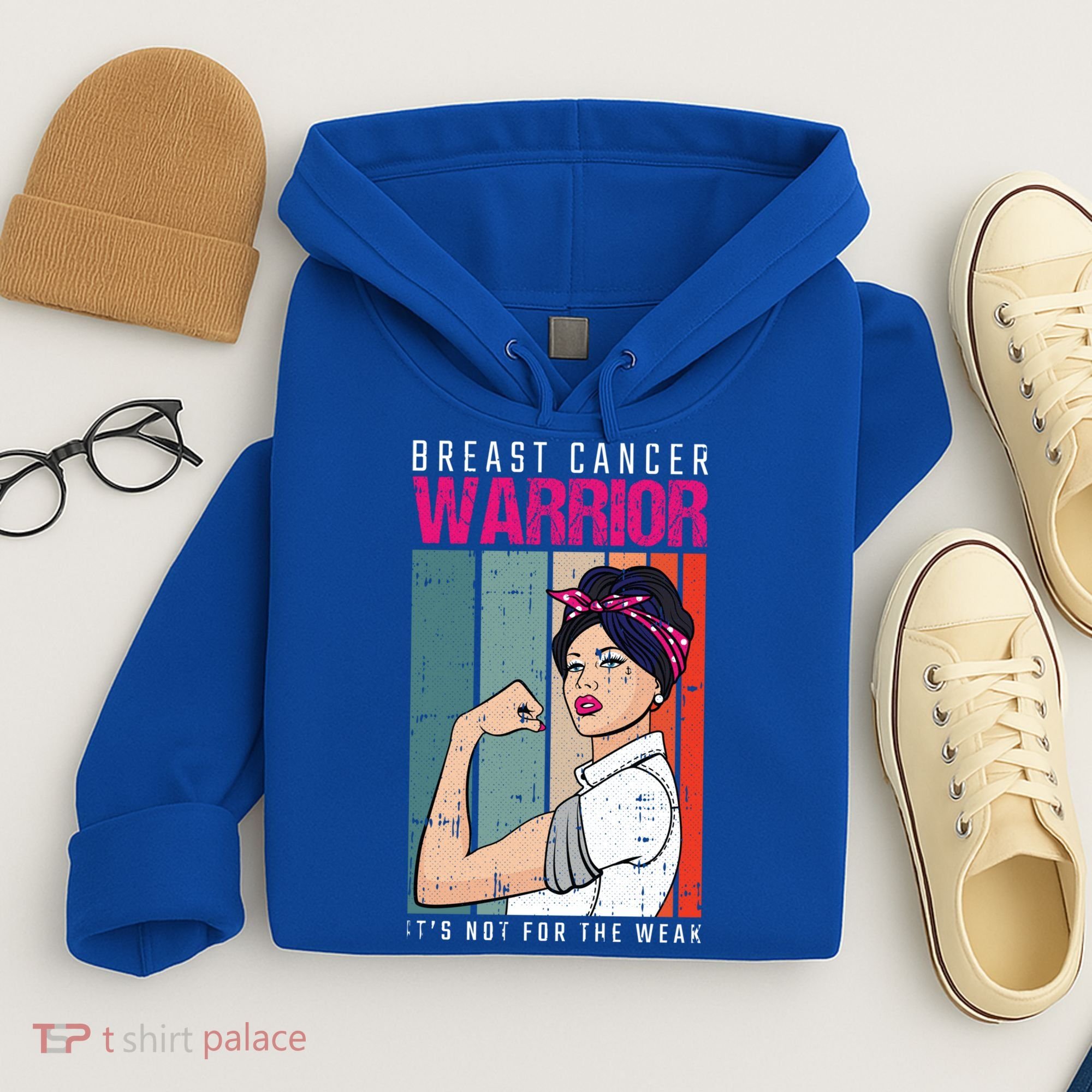 Breast Cancer Warrior Retro Unbreakable Survivor Fighter Gift Hoodie
