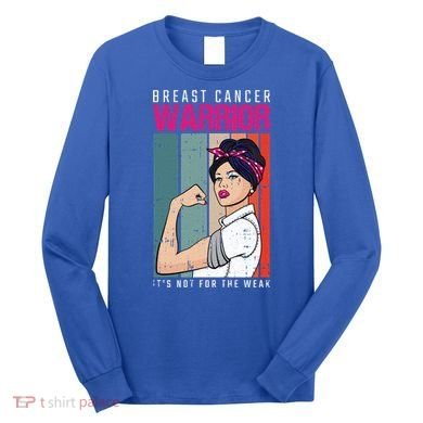 Breast Cancer Warrior Retro Unbreakable Survivor Fighter Gift Long Sleeve Shirt