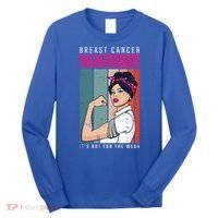 Breast Cancer Warrior Retro Unbreakable Survivor Fighter Gift Long Sleeve Shirt thumb 0