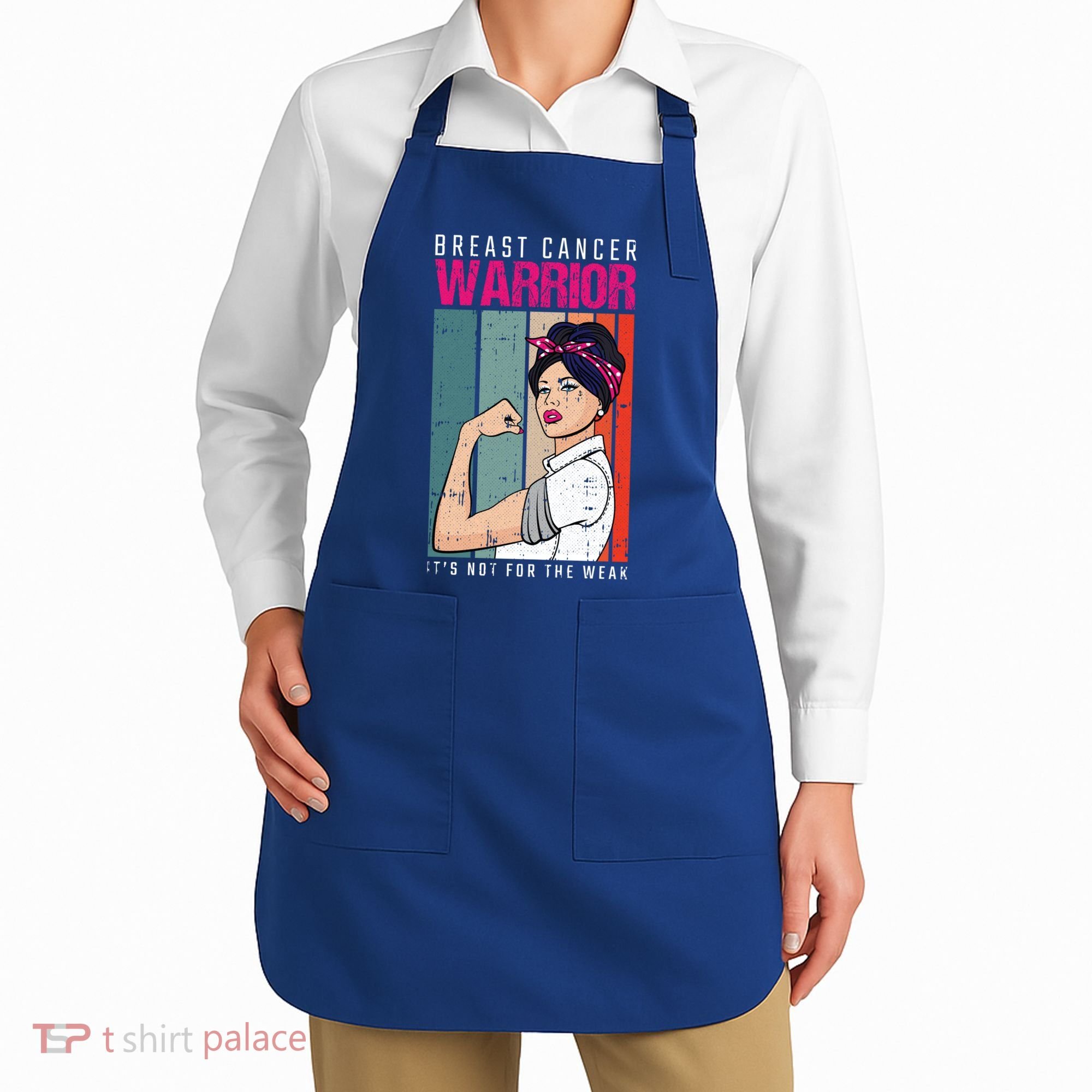 Breast Cancer Warrior Retro Unbreakable Survivor Fighter Gift Apron