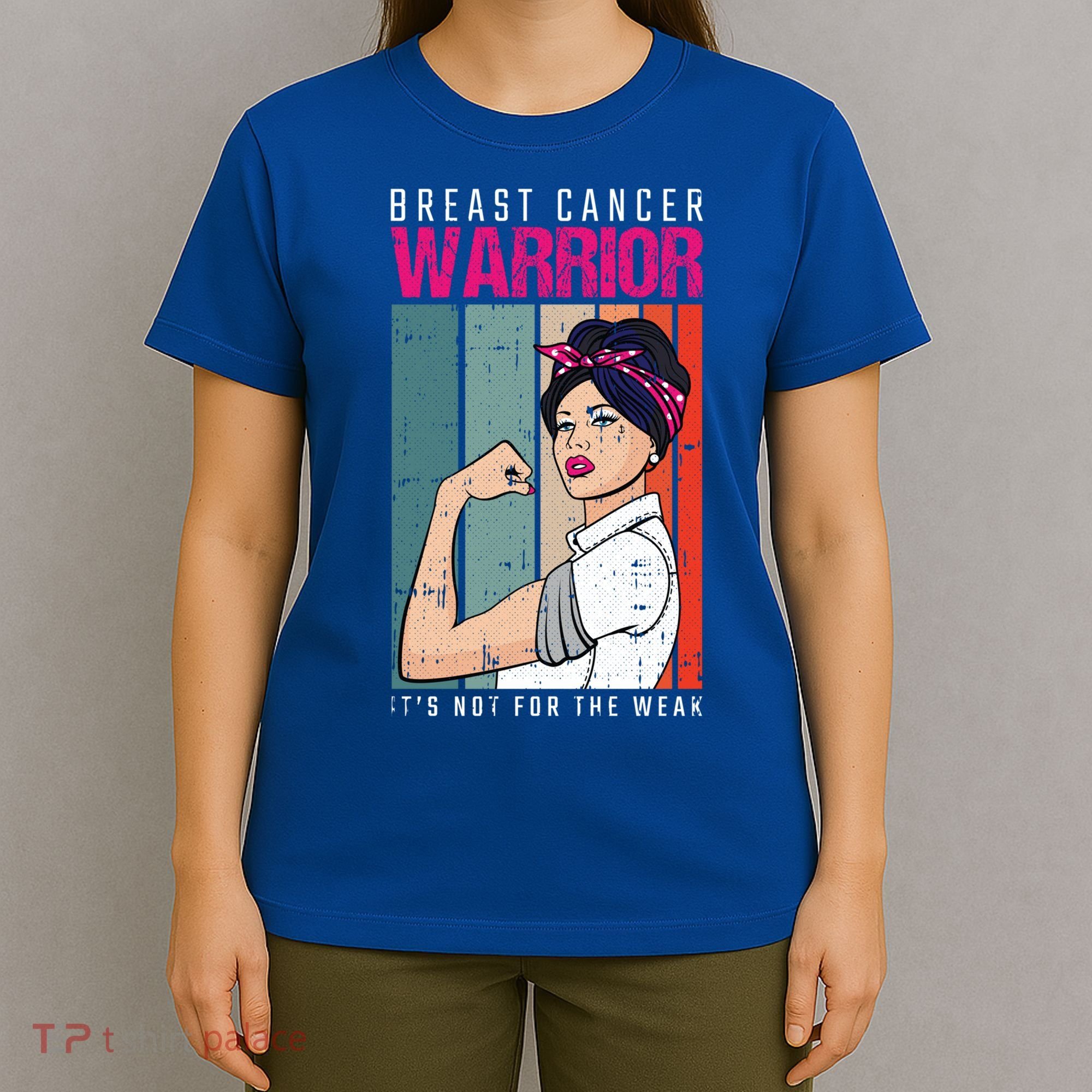 Breast Cancer Warrior Retro Unbreakable Survivor Fighter Gift T-Shirt