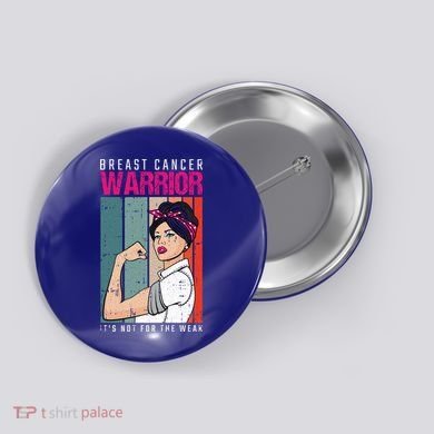 Breast Cancer Warrior Retro Unbreakable Survivor Fighter Gift Button