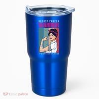 Breast Cancer Warrior Retro Unbreakable Survivor Fighter Gift Tumbler thumb 0