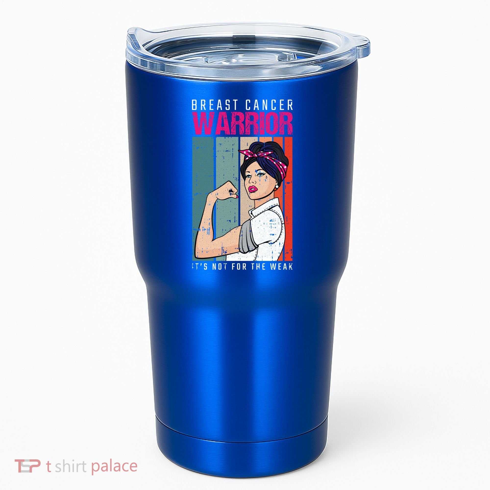 Breast Cancer Warrior Retro Unbreakable Survivor Fighter Gift Tumbler