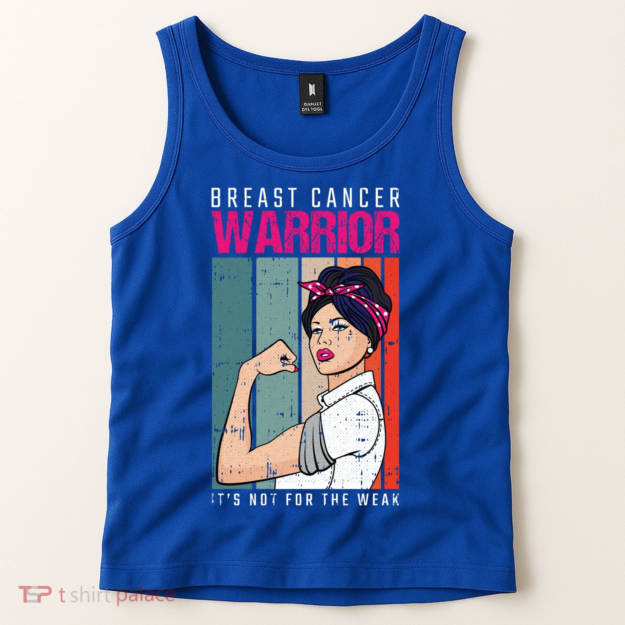 Breast Cancer Warrior Retro Unbreakable Survivor Fighter Gift Tank Top