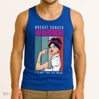 Breast Cancer Warrior Retro Unbreakable Survivor Fighter Gift Tank Top thumb 3