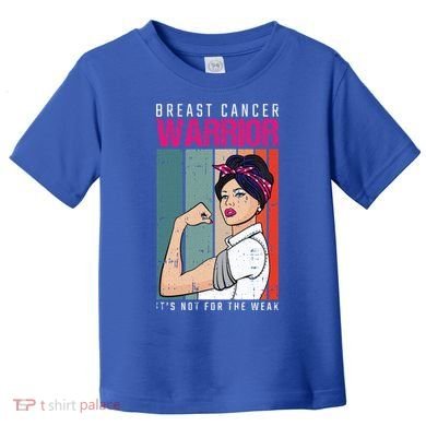 Breast Cancer Warrior Retro Unbreakable Survivor Fighter Gift Toddler T-Shirt