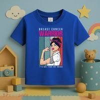 Breast Cancer Warrior Retro Unbreakable Survivor Fighter Gift Toddler T-Shirt thumb 3