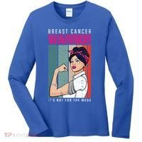 Breast Cancer Warrior Retro Unbreakable Survivor Fighter Gift Women's Long Sleeve Shirt thumb 0
