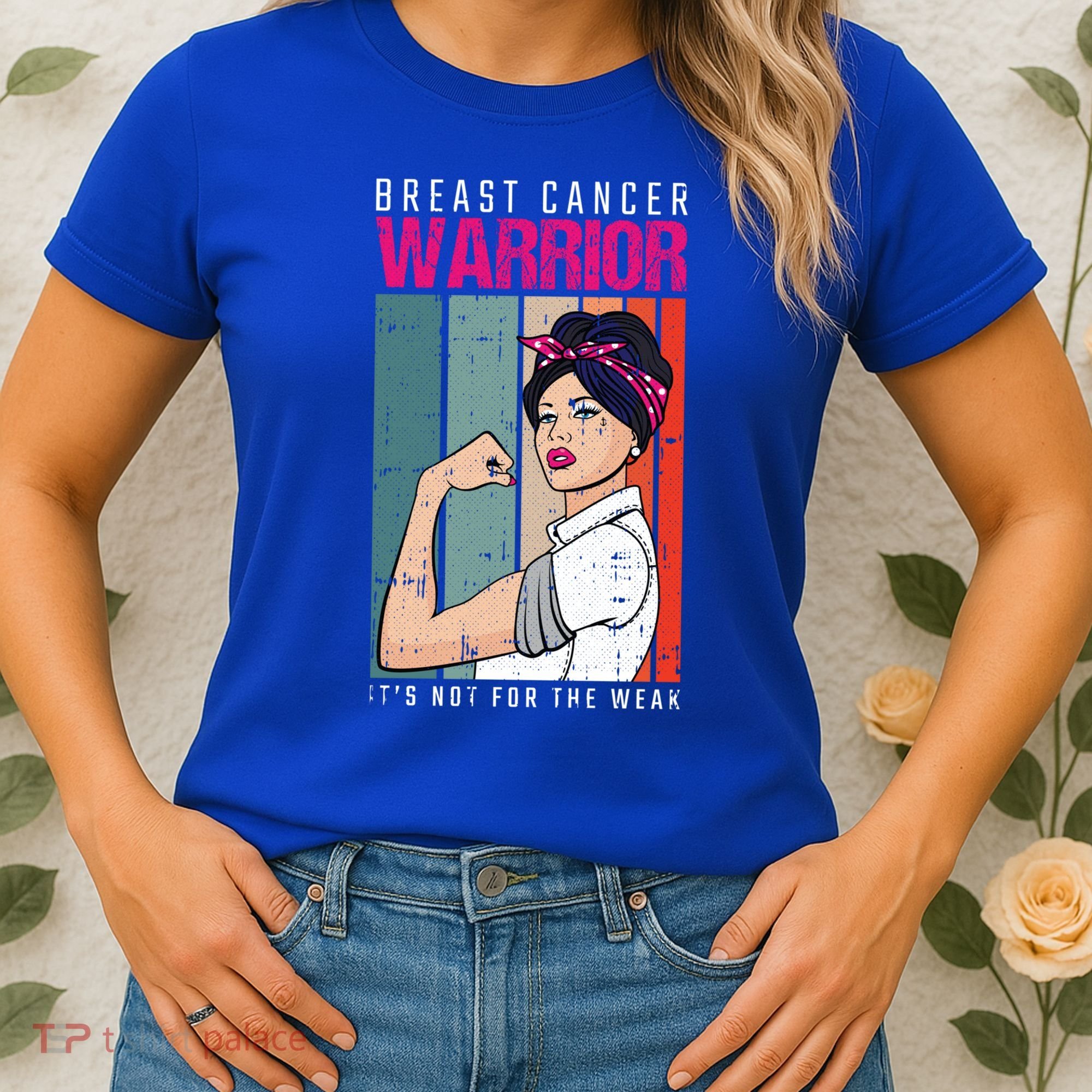 Breast Cancer Warrior Retro Unbreakable Survivor Fighter Gift Women's T-Shirt
