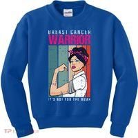 Breast Cancer Warrior Retro Unbreakable Survivor Fighter Gift Kids Sweatshirt thumb 0