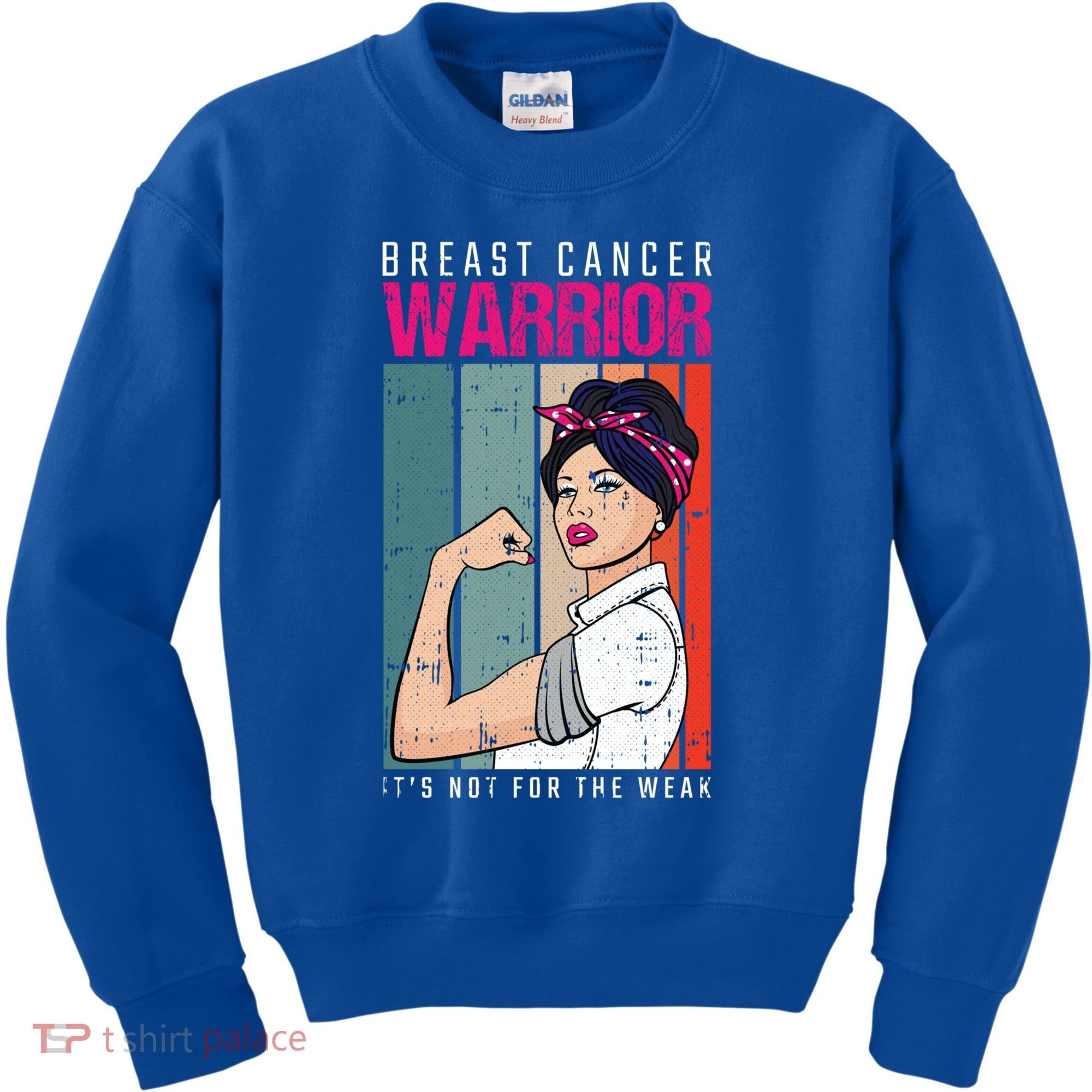 Breast Cancer Warrior Retro Unbreakable Survivor Fighter Gift Kids Sweatshirt