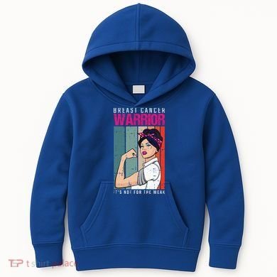 Breast Cancer Warrior Retro Unbreakable Survivor Fighter Gift Kids Hoodie