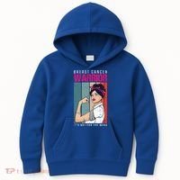 Breast Cancer Warrior Retro Unbreakable Survivor Fighter Gift Kids Hoodie thumb 0