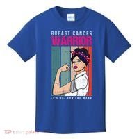 Breast Cancer Warrior Retro Unbreakable Survivor Fighter Gift Kids T-Shirt thumb 0