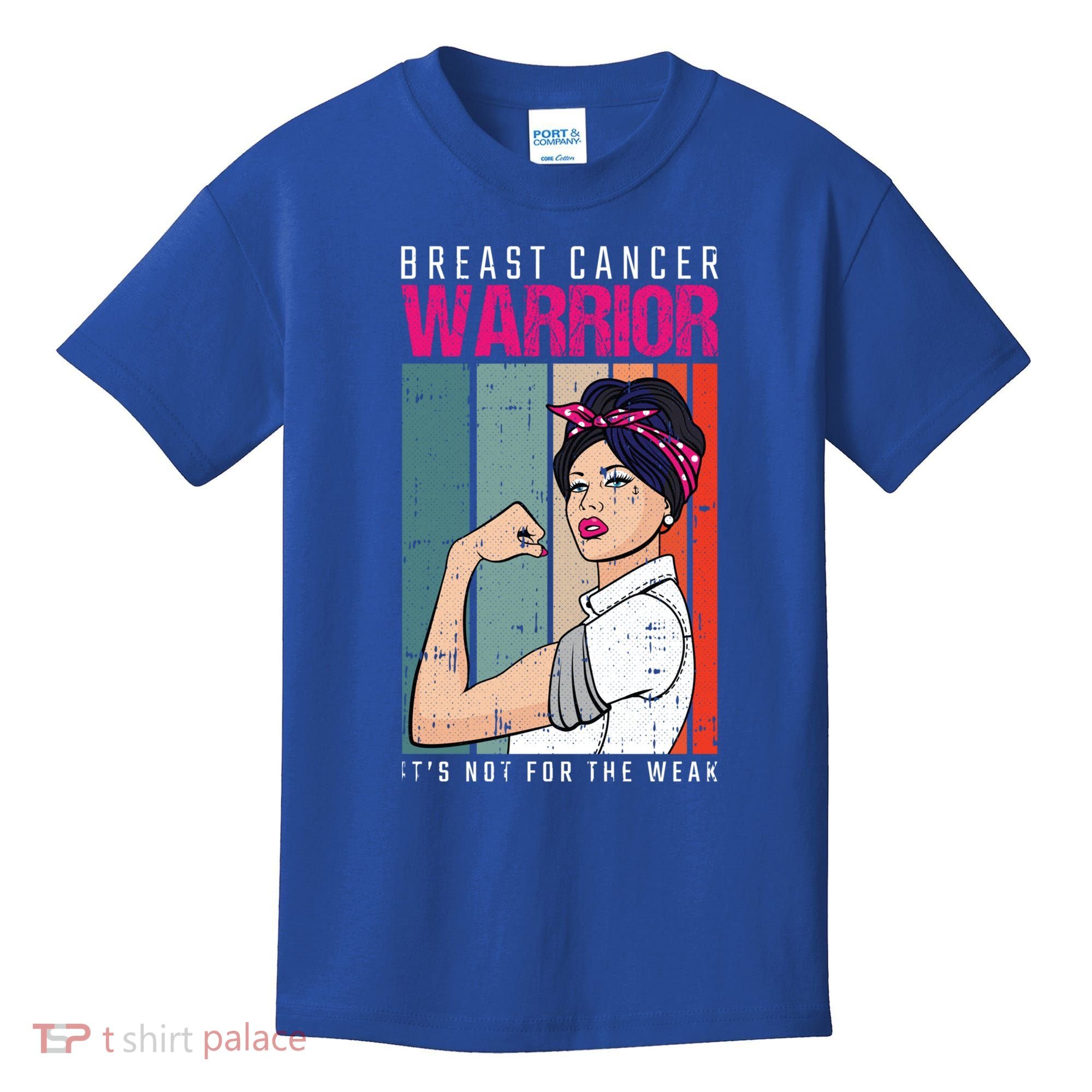 Breast Cancer Warrior Retro Unbreakable Survivor Fighter Gift Kids T-Shirt