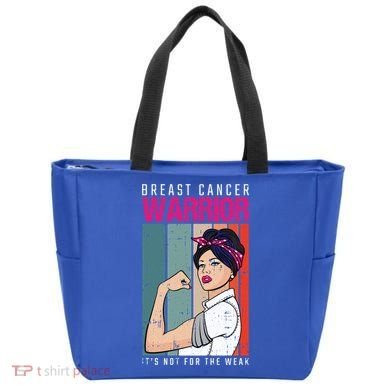 Breast Cancer Warrior Retro Unbreakable Survivor Fighter Gift Tote Bag