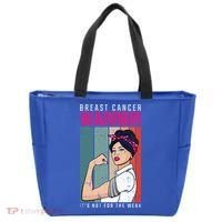 Breast Cancer Warrior Retro Unbreakable Survivor Fighter Gift Tote Bag thumb 0
