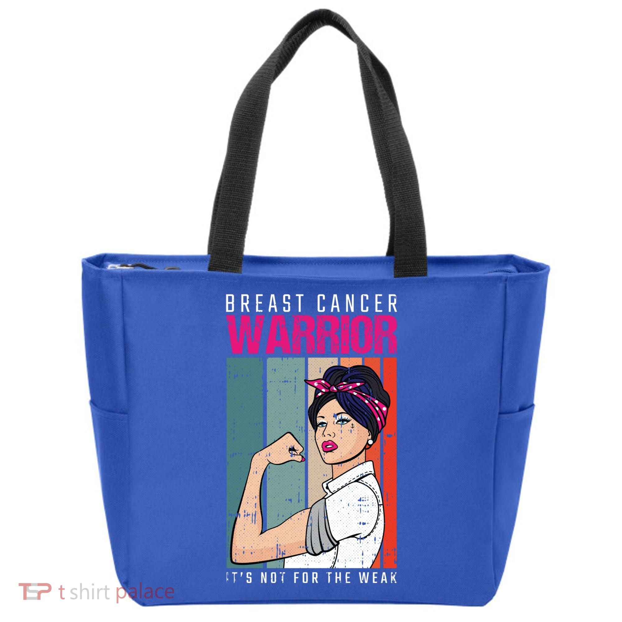 Breast Cancer Warrior Retro Unbreakable Survivor Fighter Gift Tote Bag
