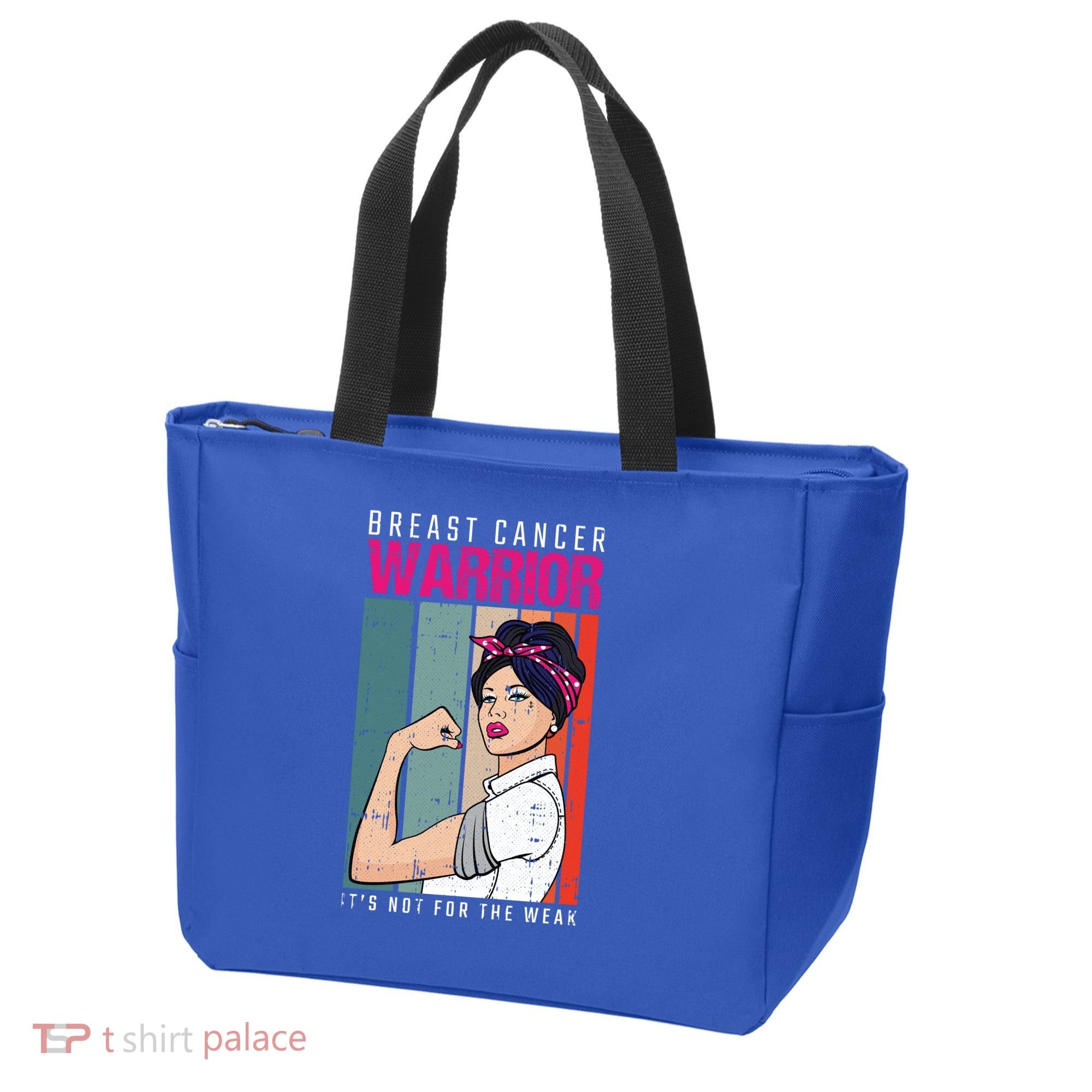 Breast Cancer Warrior Retro Unbreakable Survivor Fighter Gift Tote Bag