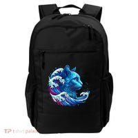 Blue Cat Wave Illustrations Backpack thumb 0