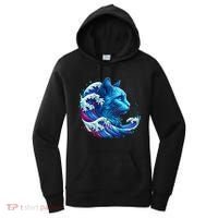 Blue Cat Wave Illustrations Women's Hoodie thumb 0