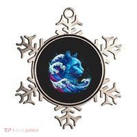 Blue Cat Wave Illustrations Ornament thumb 0