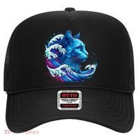 Blue Cat Wave Illustrations Hat thumb 0