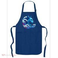 Blue Cat Wave Illustrations Apron thumb 0