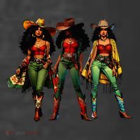 Black Cowgirl Western Rodeo Melanin Juneteenth Freedom Texas Kids T-Shirt thumb 4