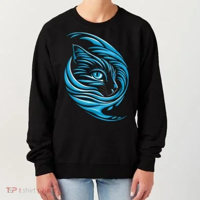 Blue Cat Wave Women's Sweatshirt