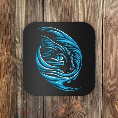 Blue Cat Wave Coaster