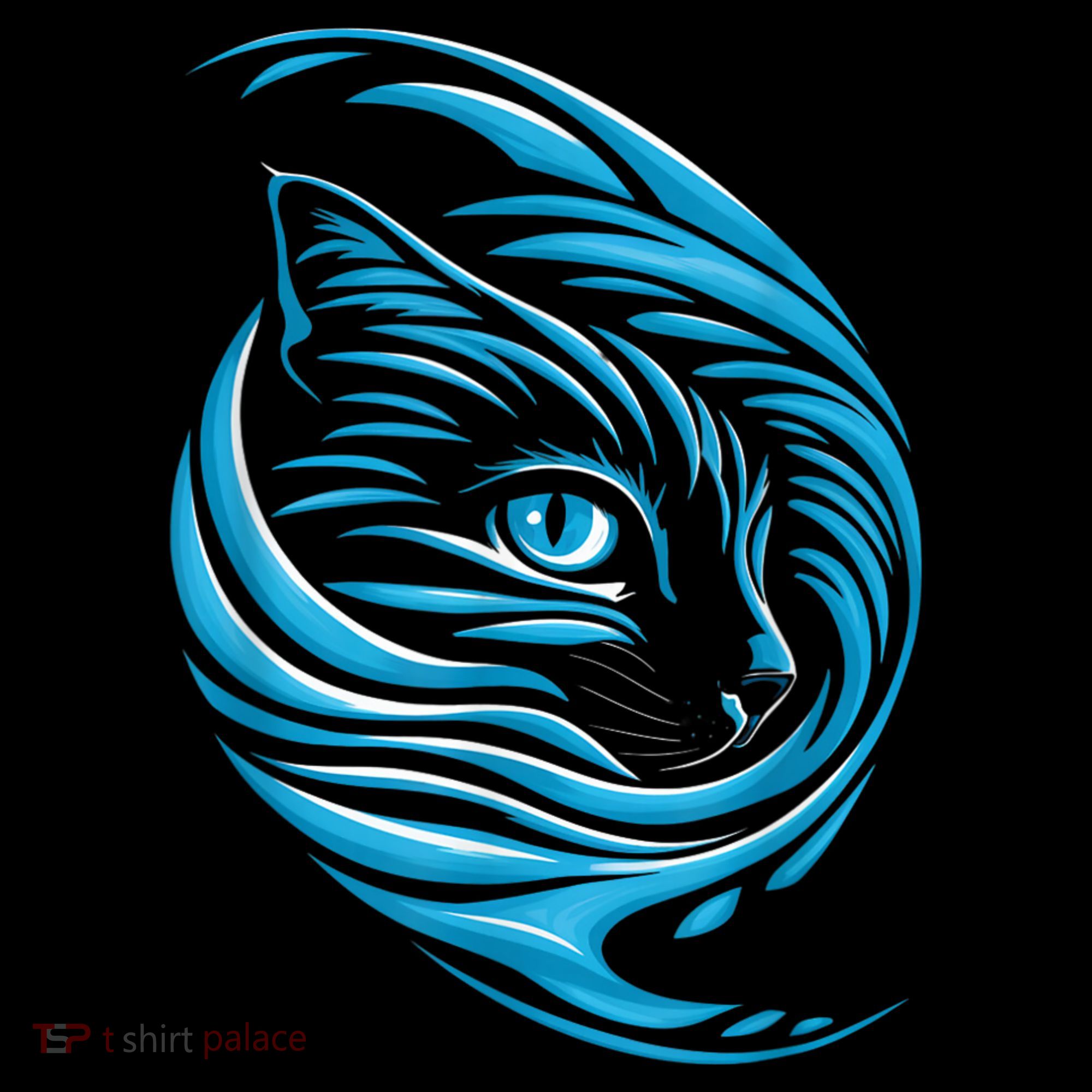 Blue Cat Wave Coaster