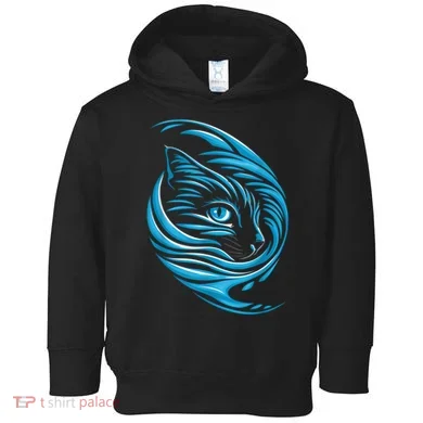 Blue Cat Wave Toddler Hoodie