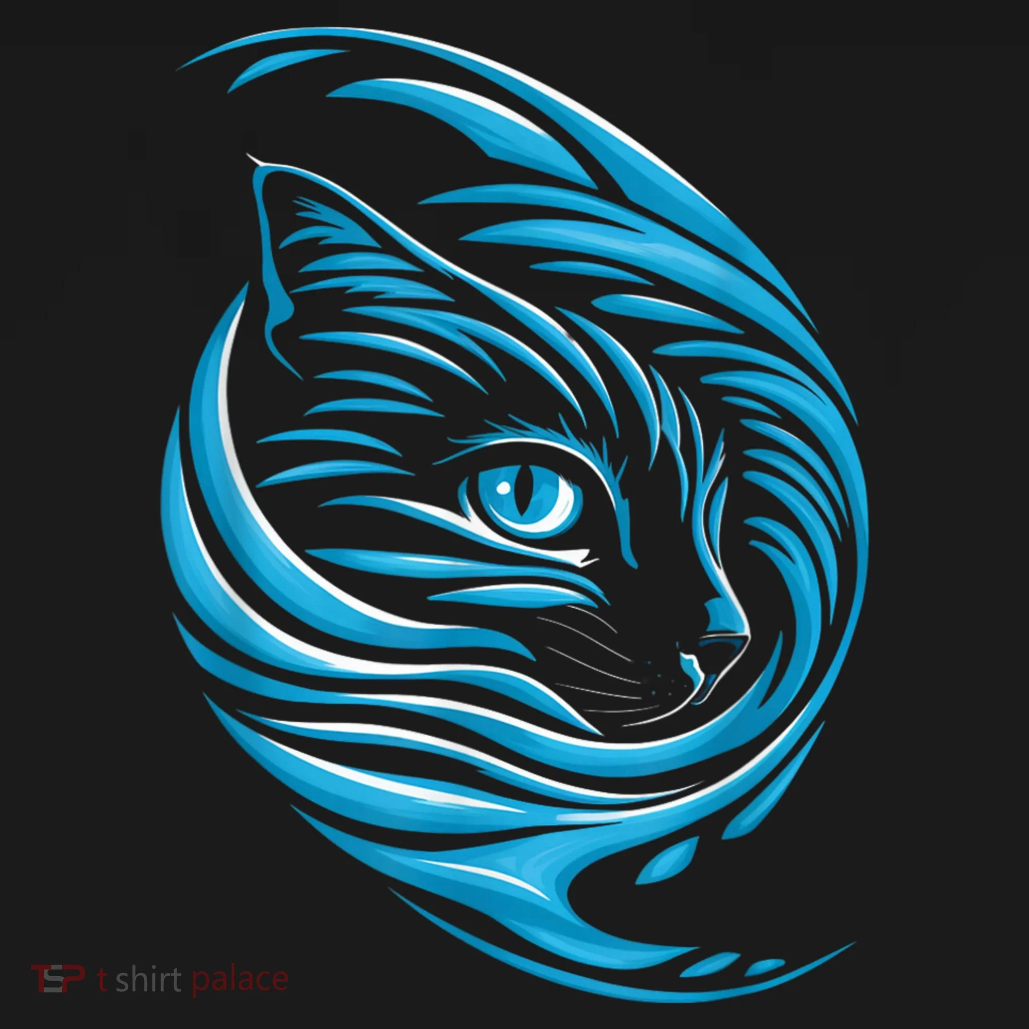 Blue Cat Wave Toddler Hoodie
