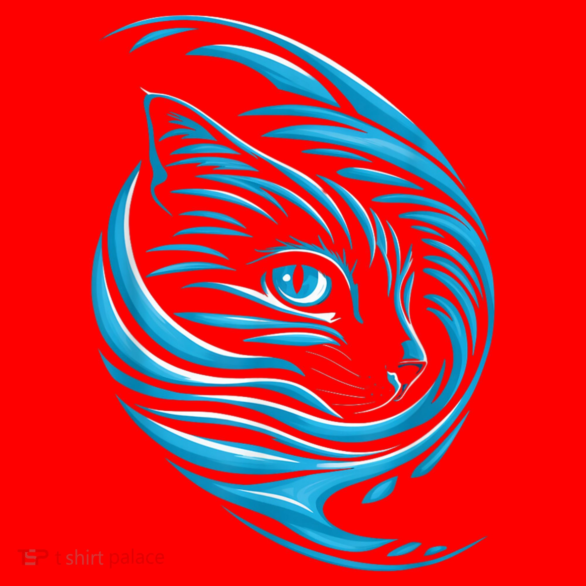 Blue Cat Wave Santa Hat