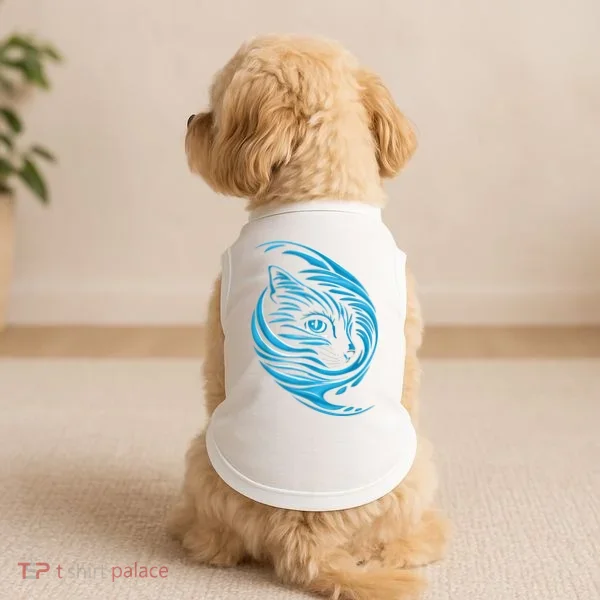 Blue Cat Wave Doggie Tank