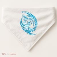 Blue Cat Wave USA-Made Doggie Bandana thumb 0