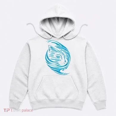 Blue Cat Wave Hoodie