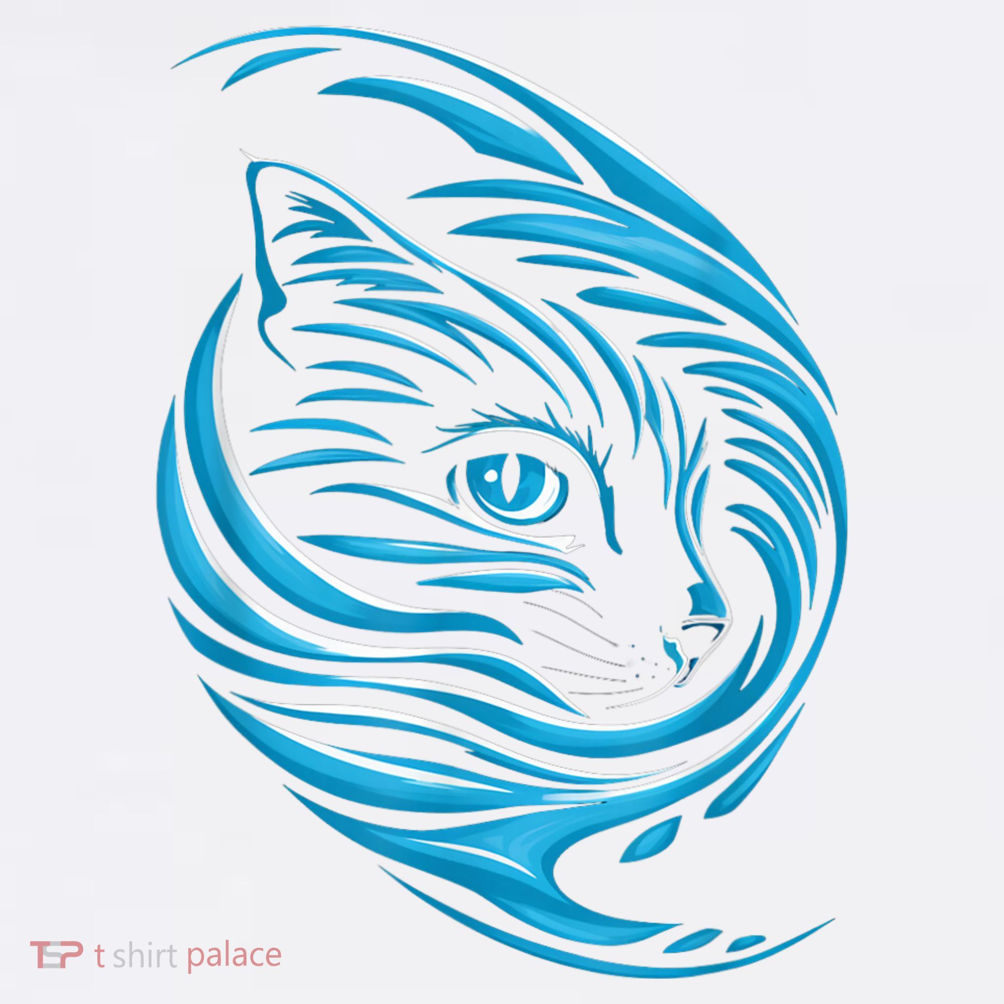 Blue Cat Wave Hoodie