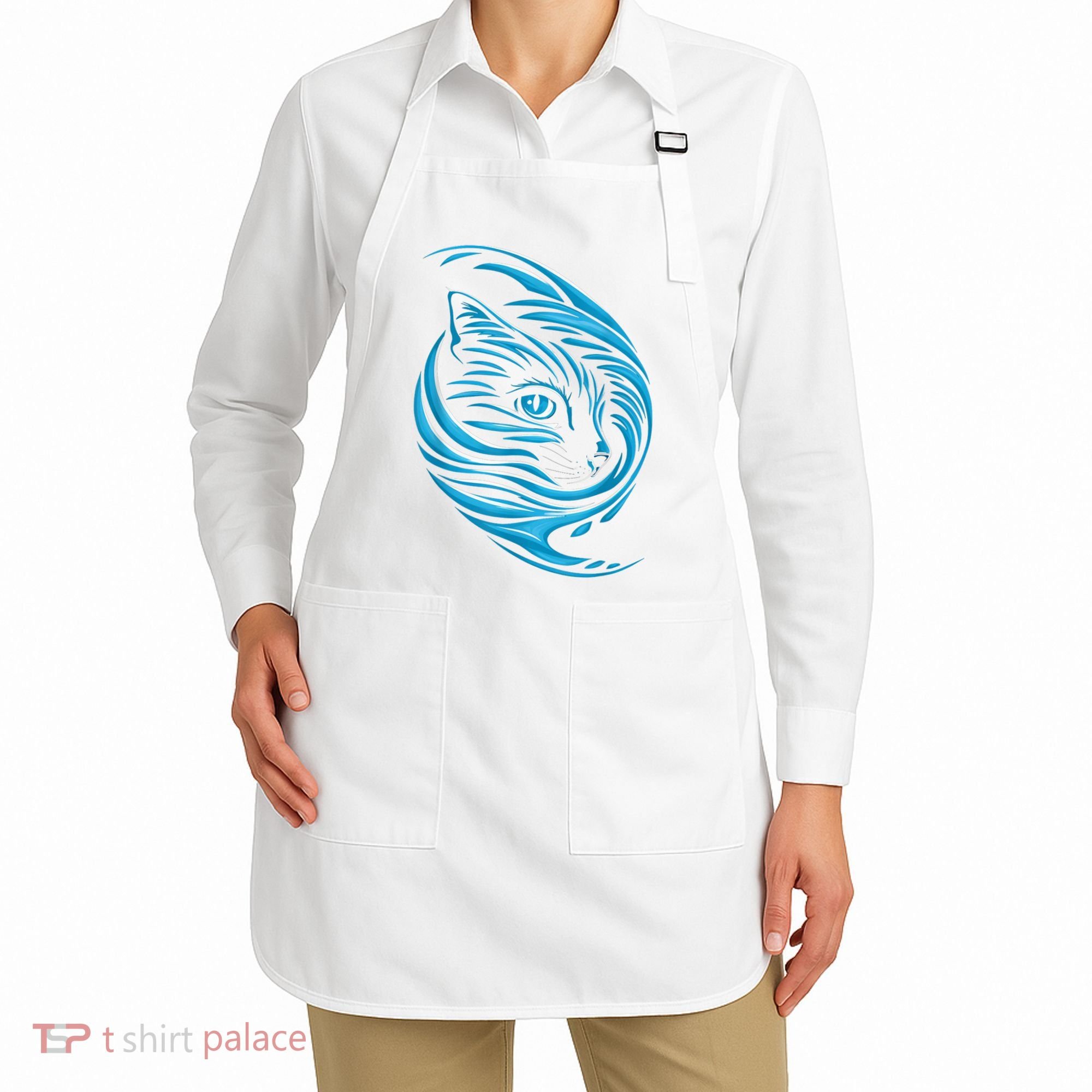 Blue Cat Wave Apron