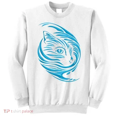 Blue Cat Wave Sweatshirt