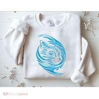 Blue Cat Wave Sweatshirt thumb 2