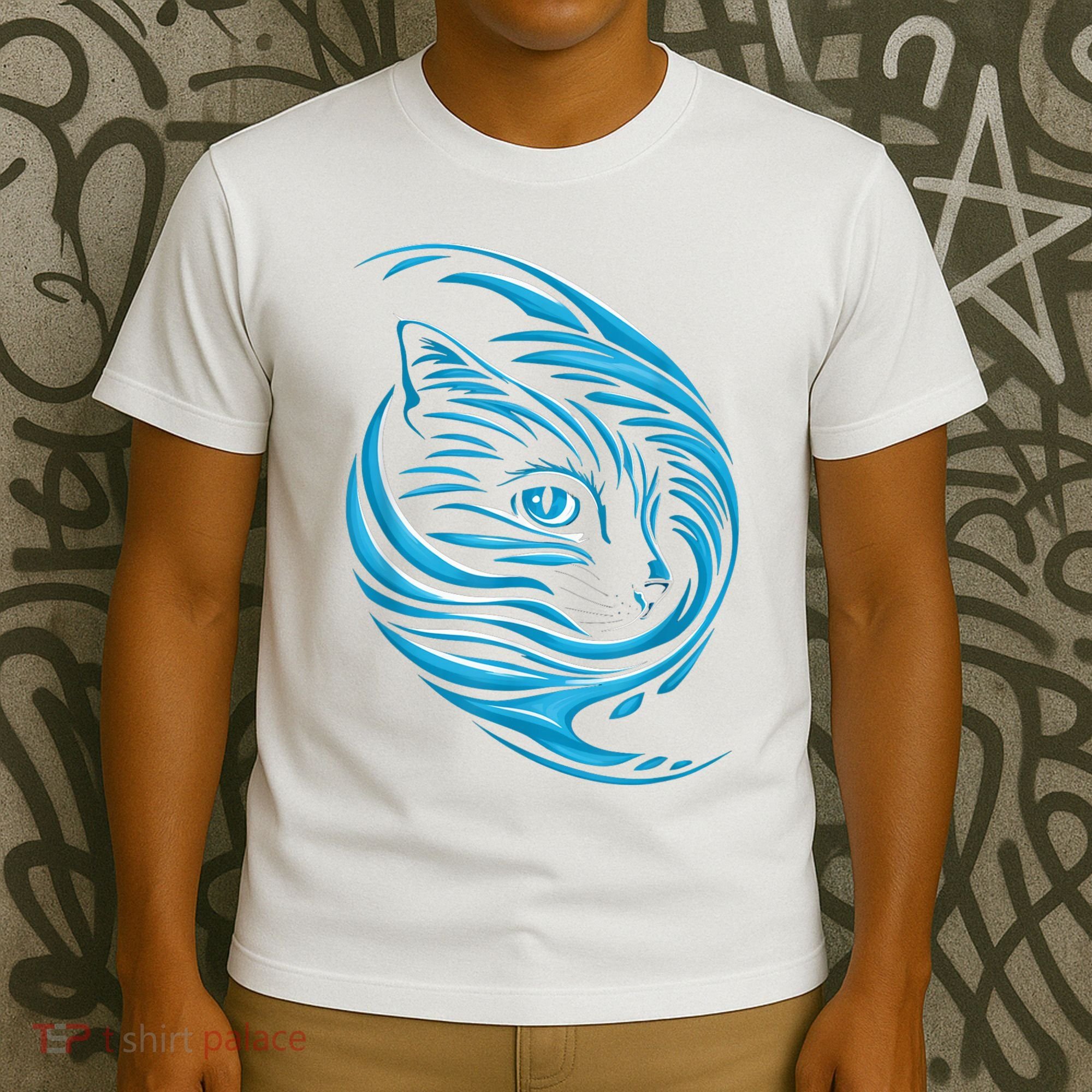 Blue Cat Wave T-Shirt