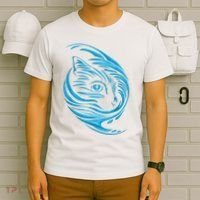 Blue Cat Wave T-Shirt thumb 6