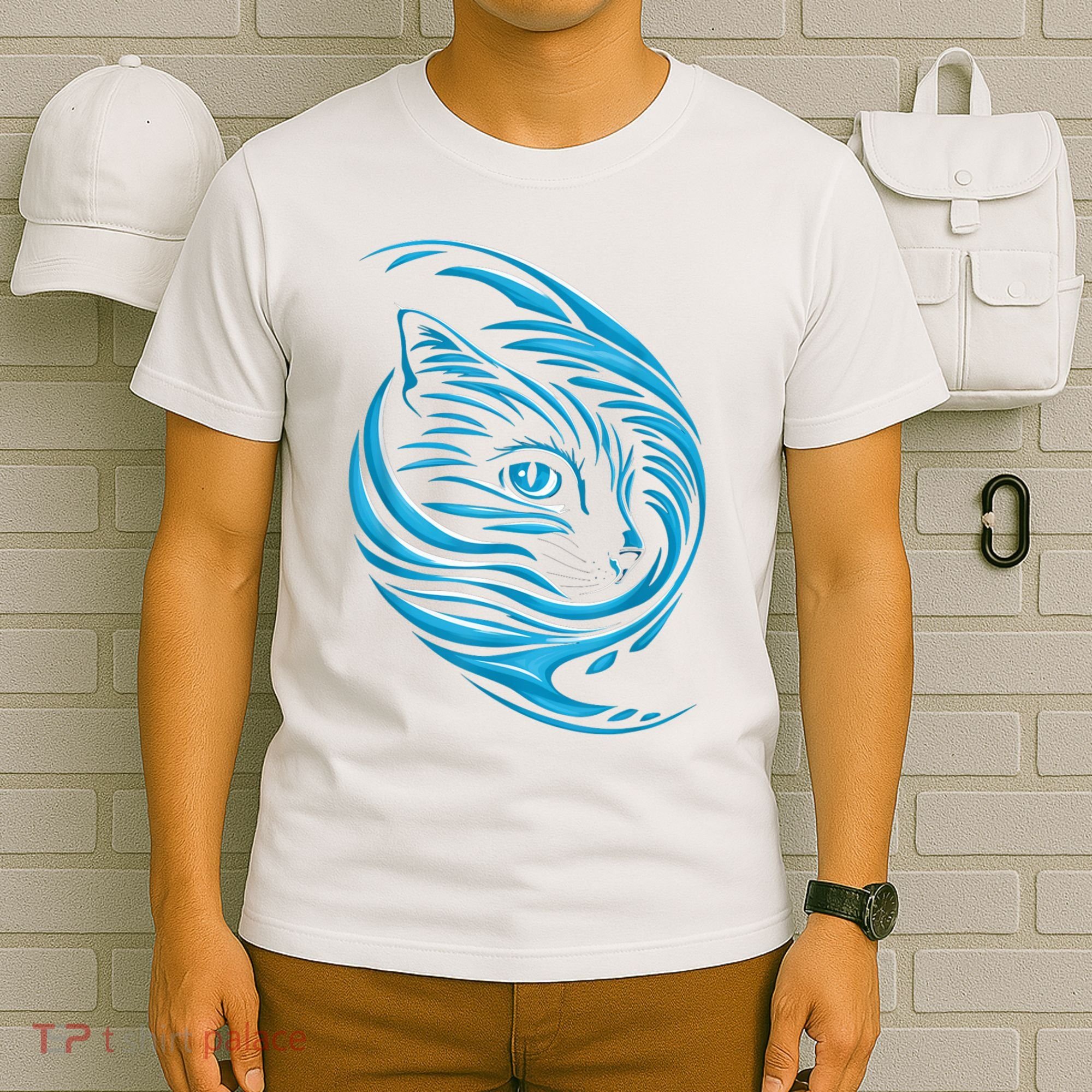 Blue Cat Wave T-Shirt