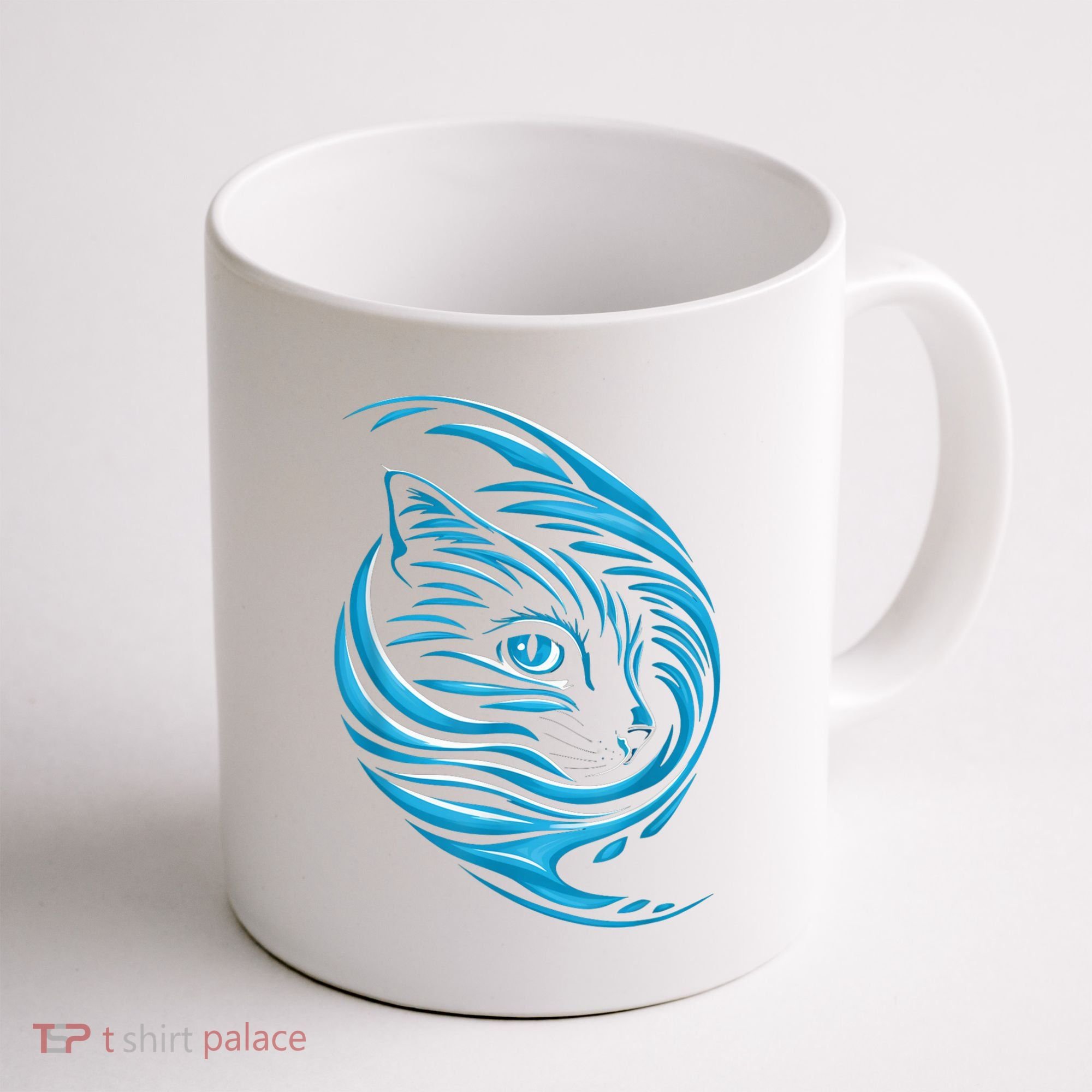 Blue Cat Wave Coffee Mug