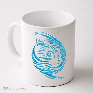 Blue Cat Wave Coffee Mug
