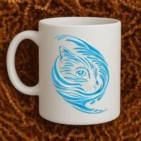 Blue Cat Wave Coffee Mug thumb 2