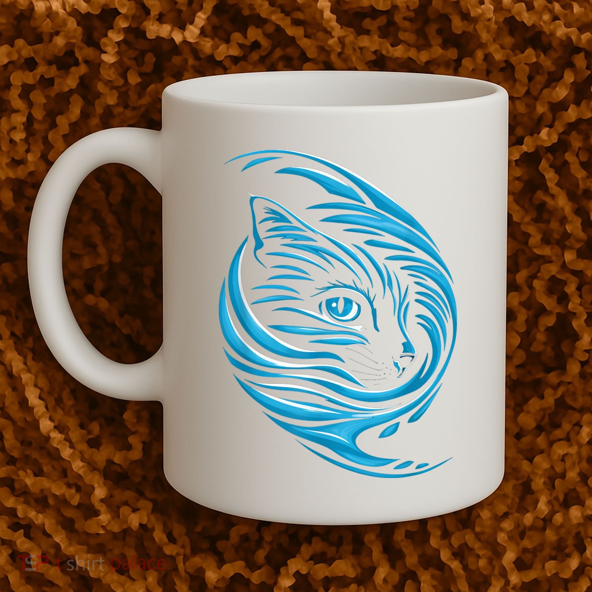 Blue Cat Wave Coffee Mug